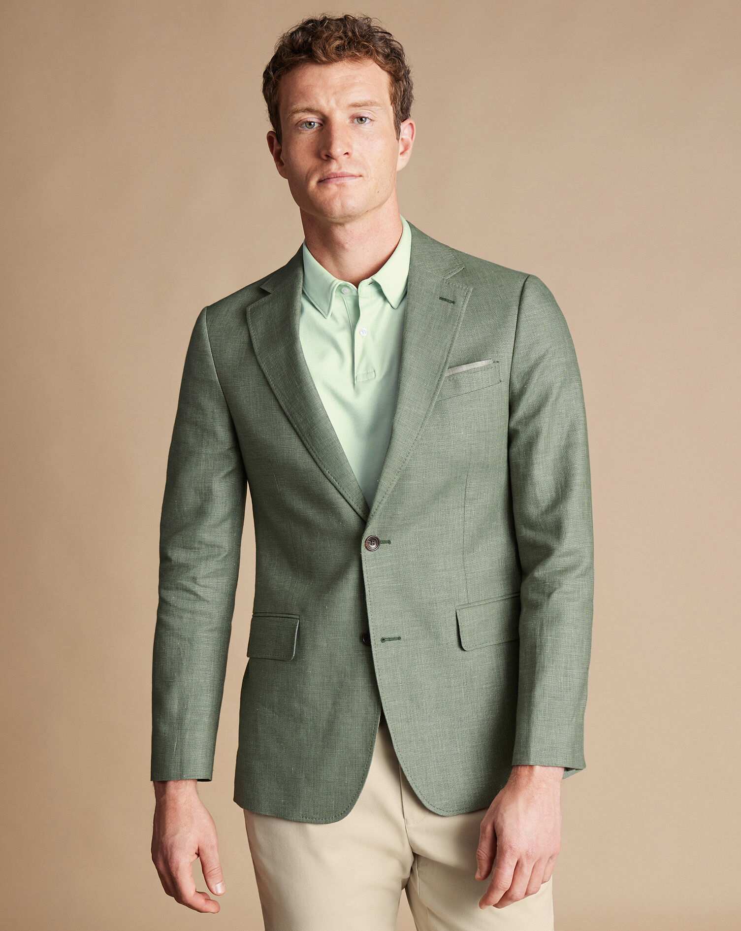 Linen Cotton Jacket - Sage Green
