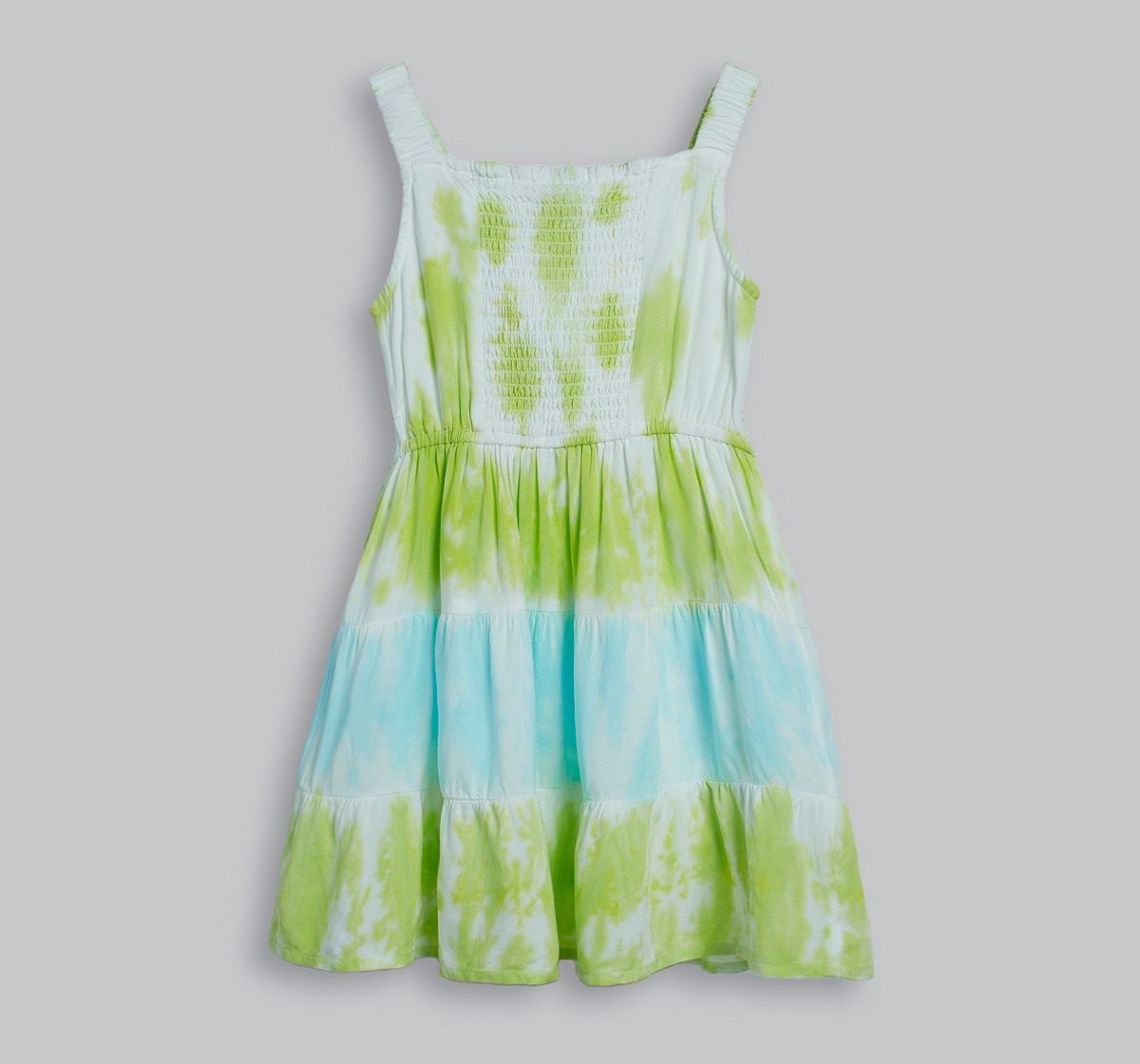 Girls Tie & Dyed Dress - Multicolor