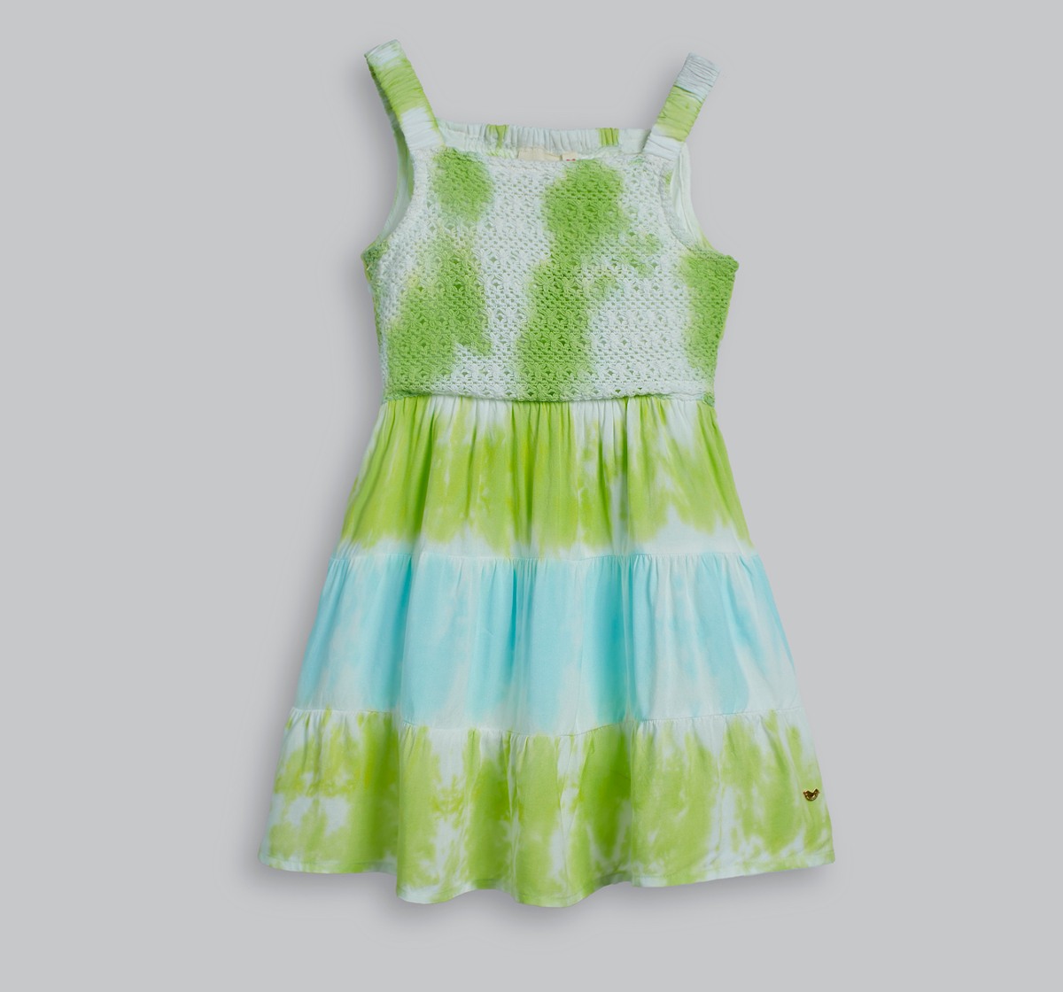 Girls Tie & Dyed Dress - Multicolor