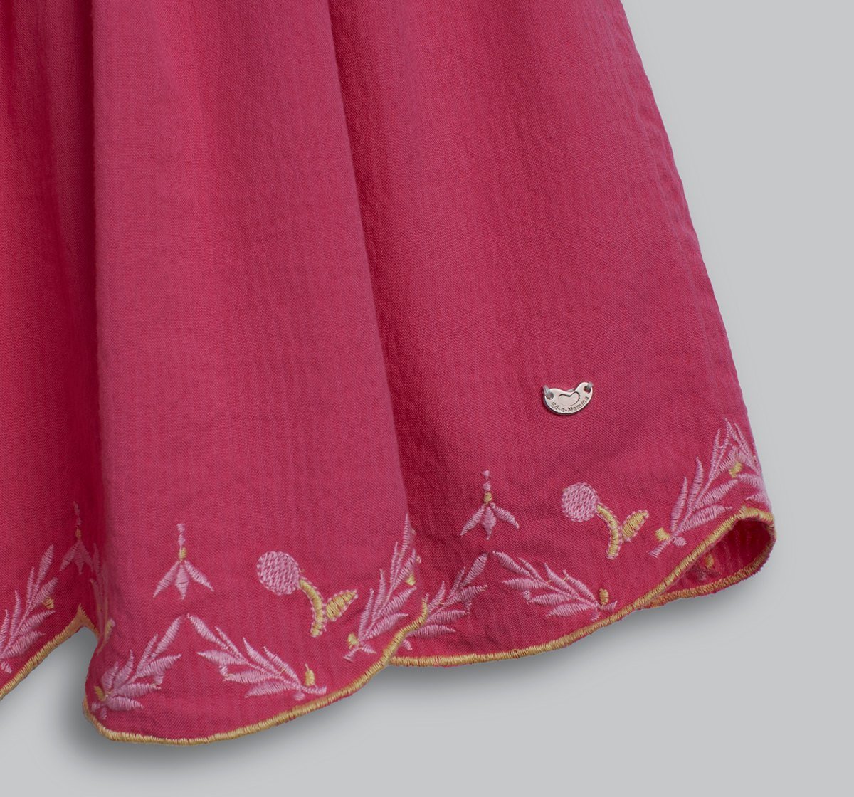 Girls Embroidered Dress - Pink