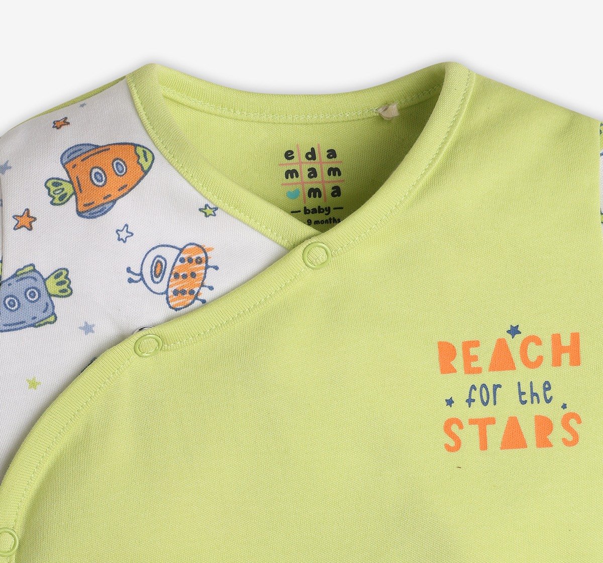 Infants Unisex Printed Bodysuits - Pack Of 2