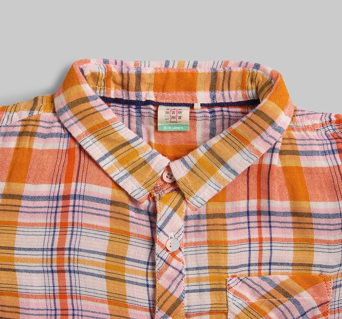 Infant Boys Checkered Shirt - Multicolor