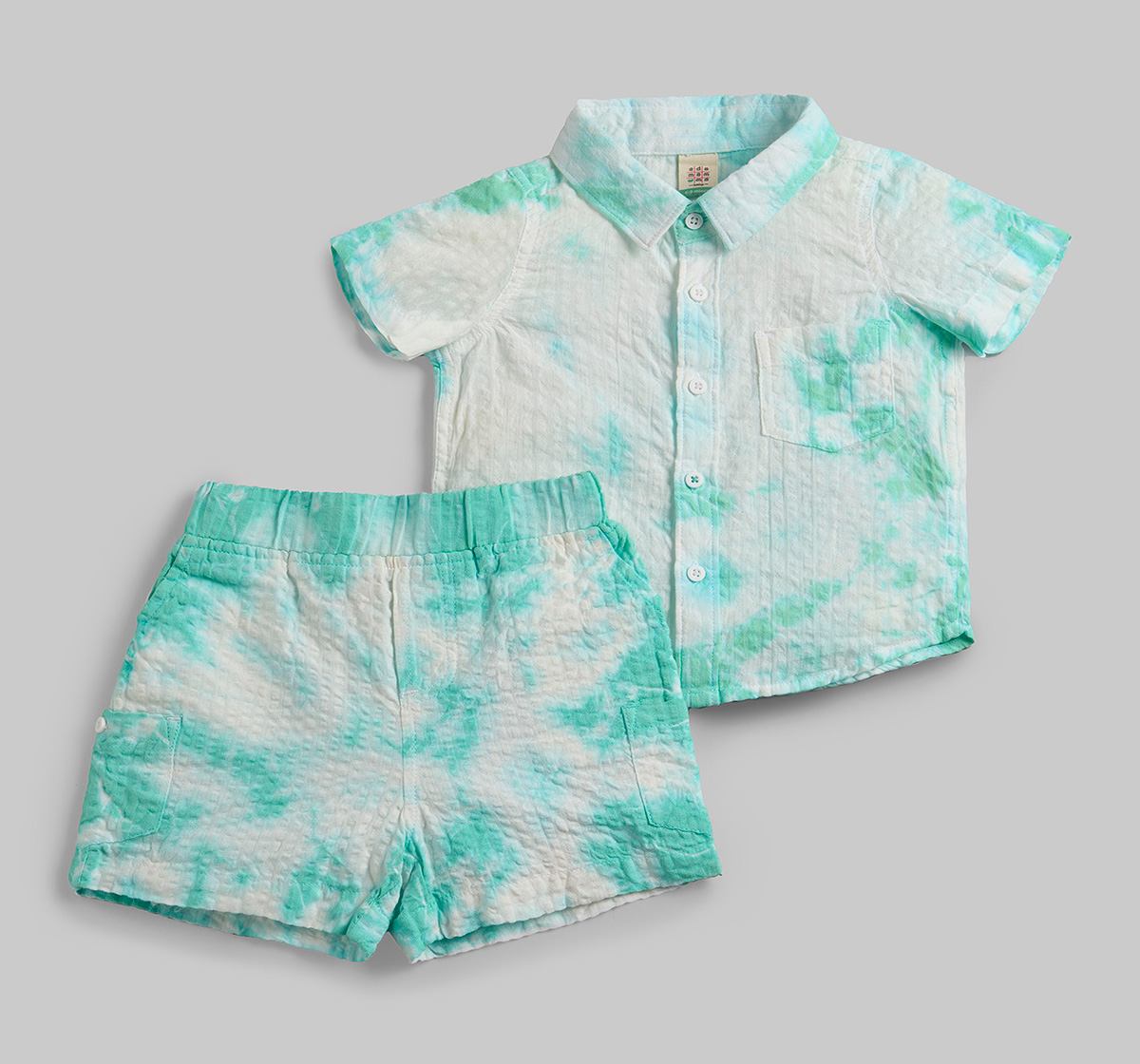 Infant Boys Tie & Dye Co-ord Set - Green