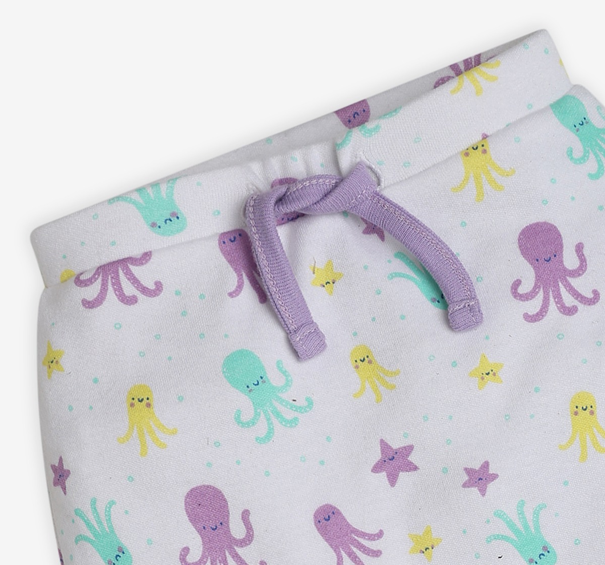 Infant Girls Printed Joggers- Pack Of 2