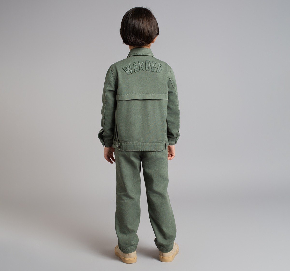 Boys Jacket & Pant Over-Dyed Co-Ord Set