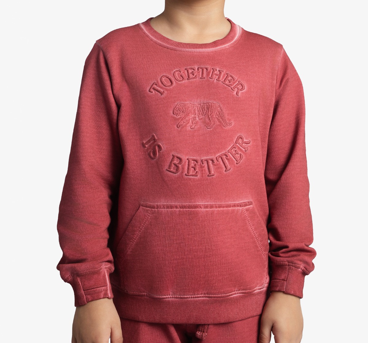 Boys Embroidered Knit Sweatshirt & Jogger Co-Ord Set
