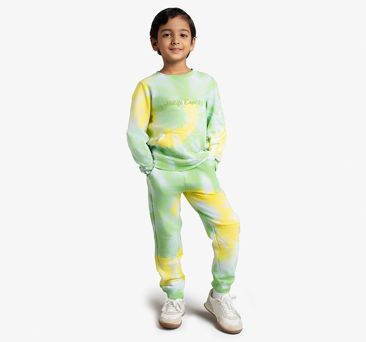Ed-A-Mamma Boys Sweatshirt & Jogger Tie Dye Co-Ord Set - Green