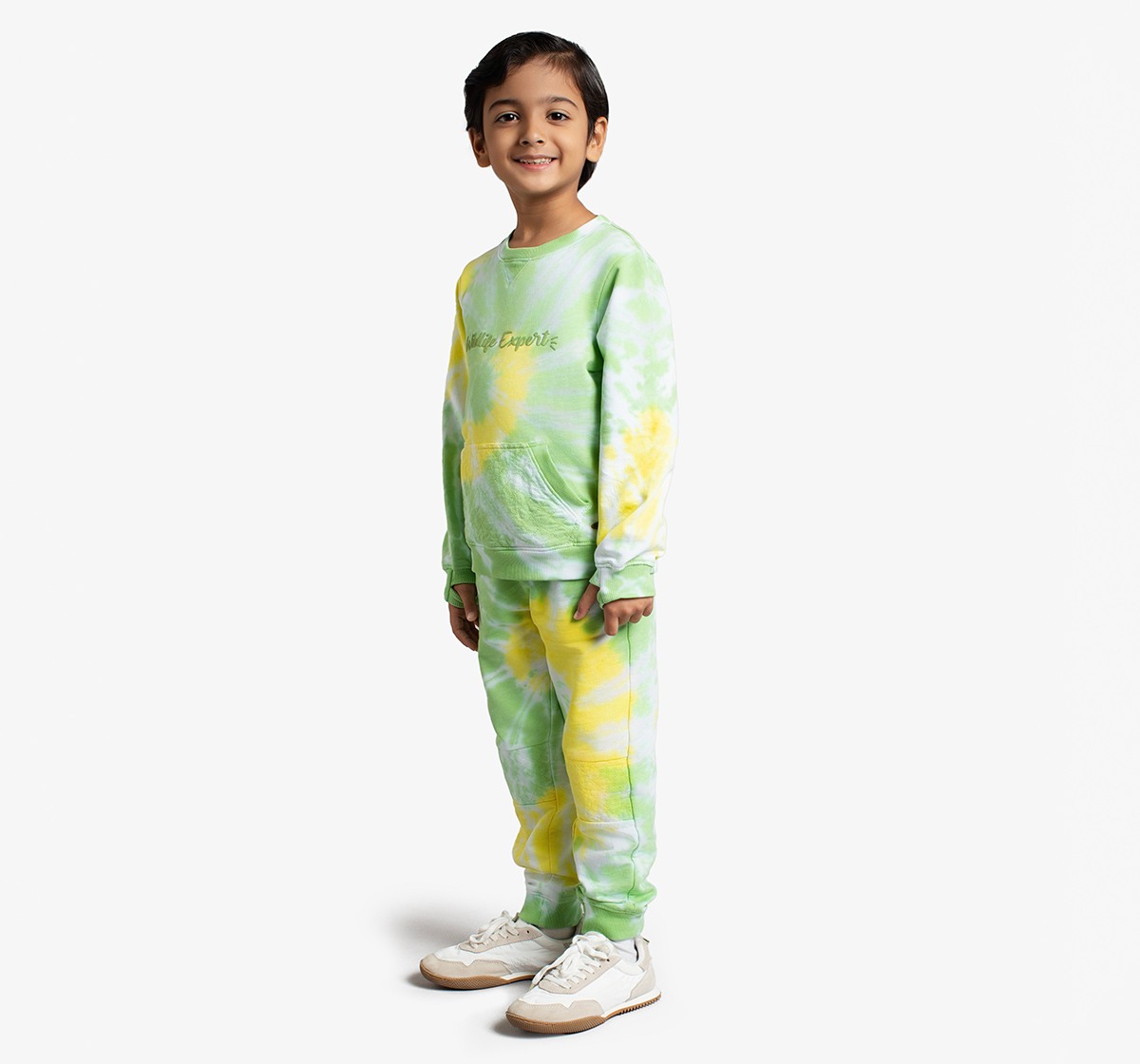 Ed-A-Mamma Boys Sweatshirt & Jogger Tie Dye Co-Ord Set - Green