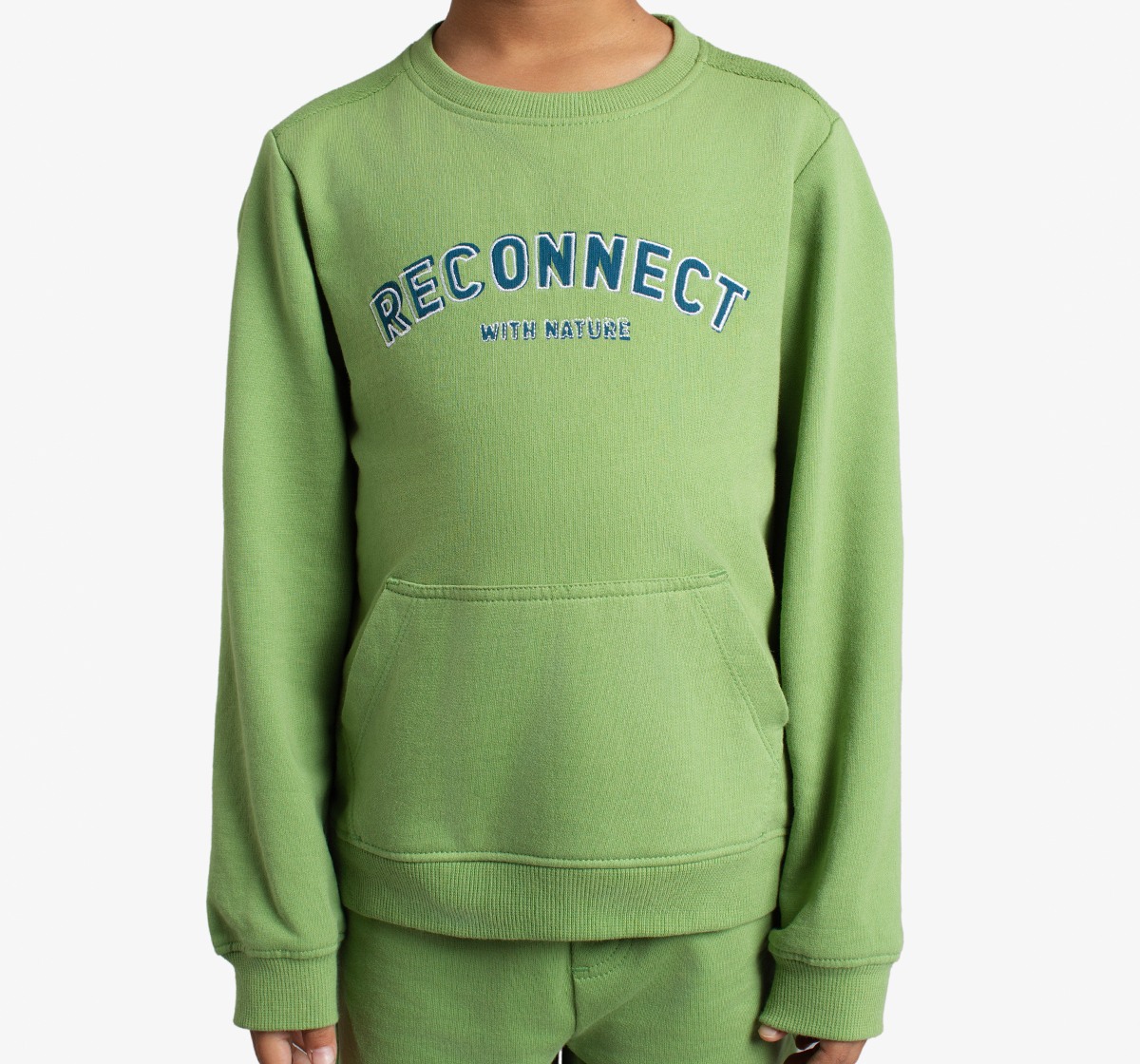 Ed-A-Mamma Boys Embroidered Sweatshirt & Jogger Co-Ord Set - Olive