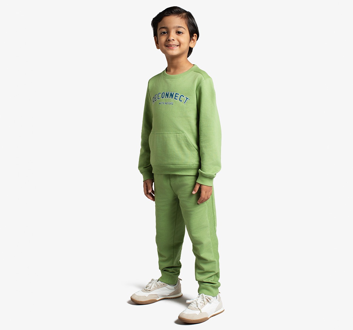 Ed-A-Mamma Boys Embroidered Sweatshirt & Jogger Co-Ord Set - Olive