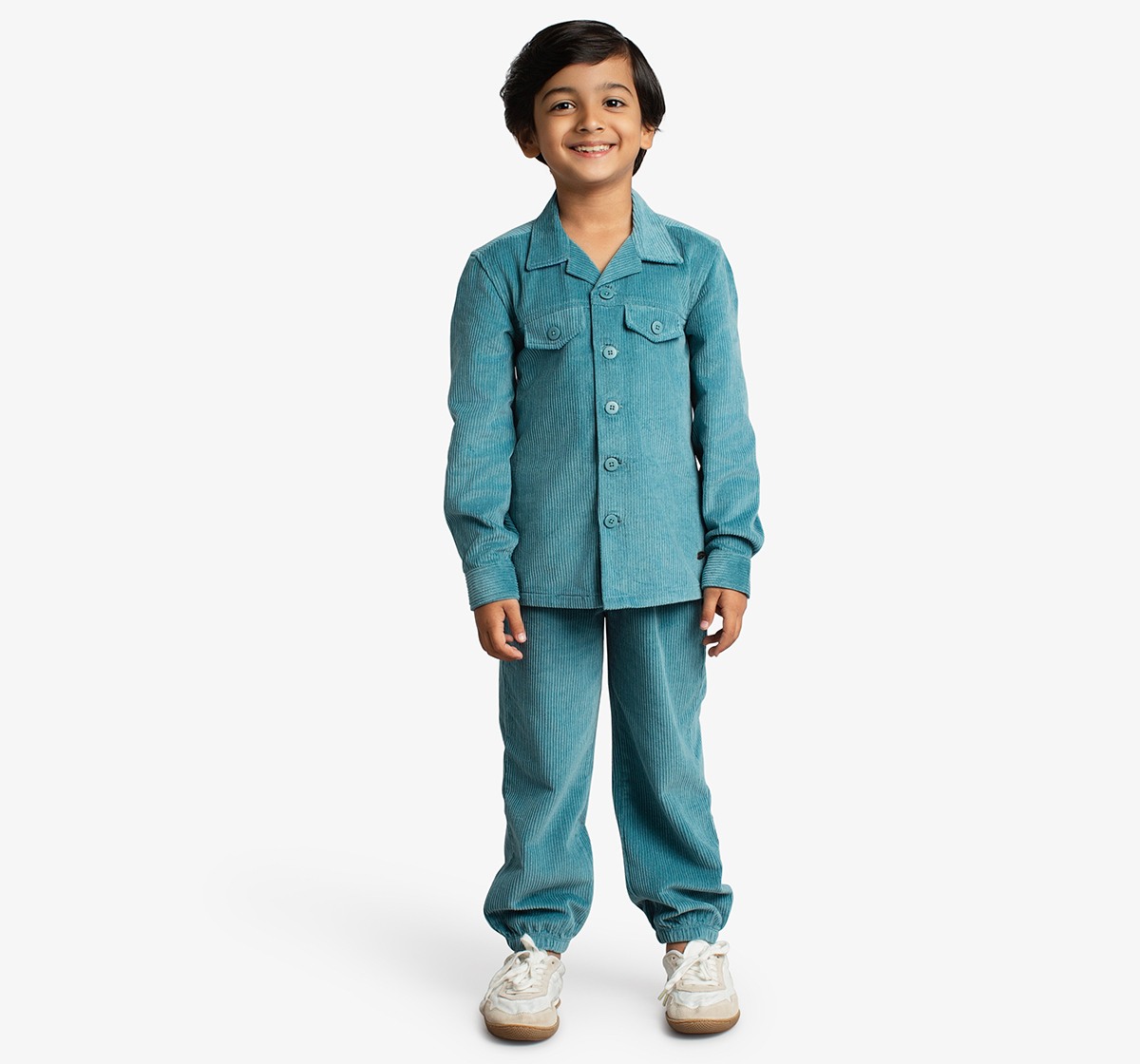 Boys Corduroy Shirt And Jogger Co-Ord Set