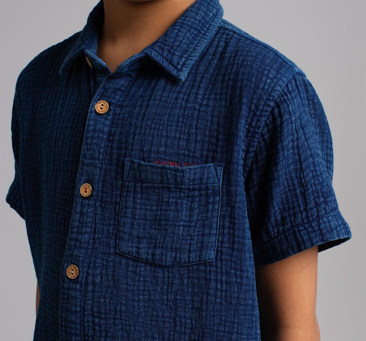 Boys Shirt & Pant Double Cloth Co-Ordinate Set