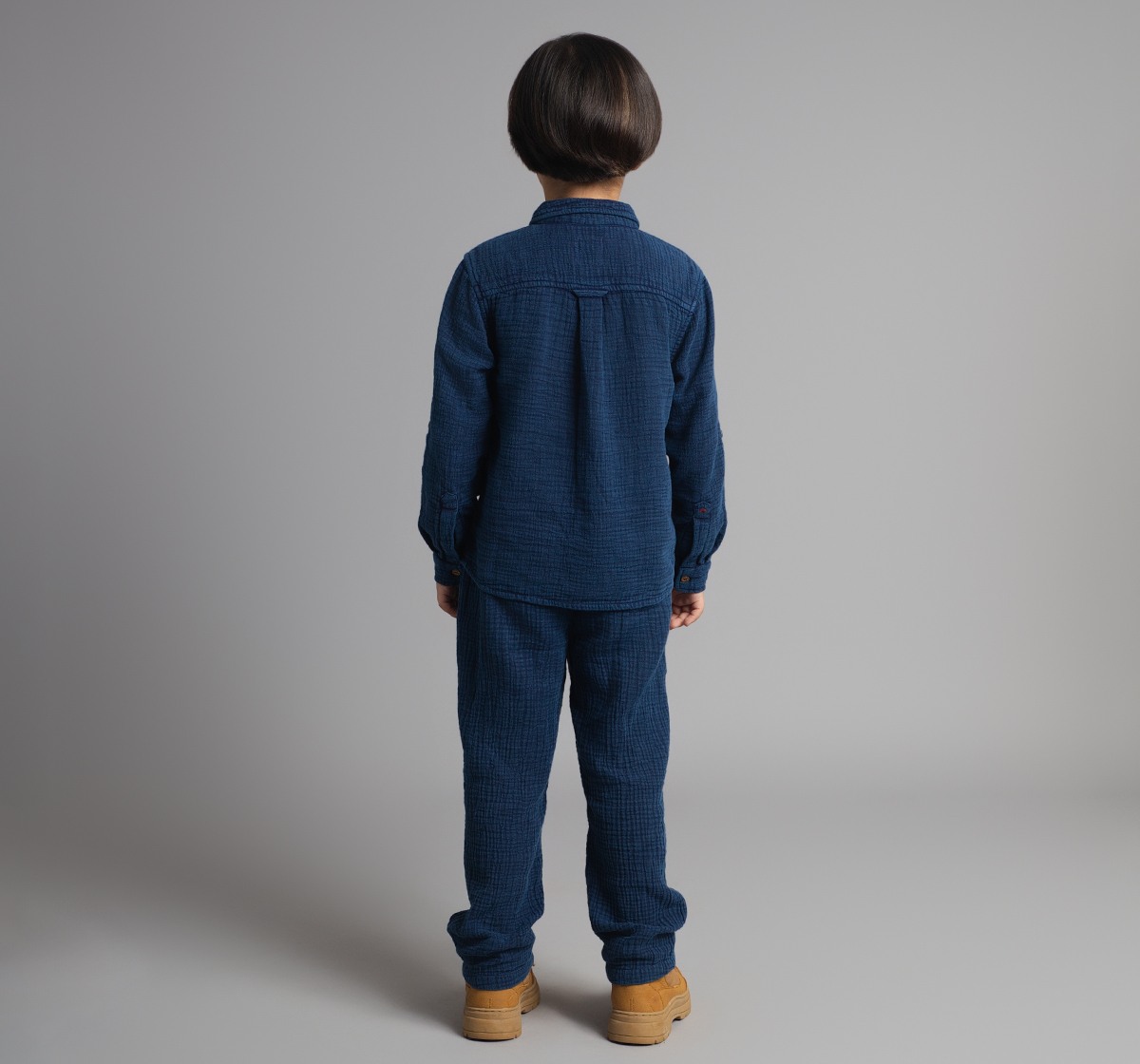 Ed-A-Mamma Boys Shirt And Pant Co-Ordinate Set - Indigo
