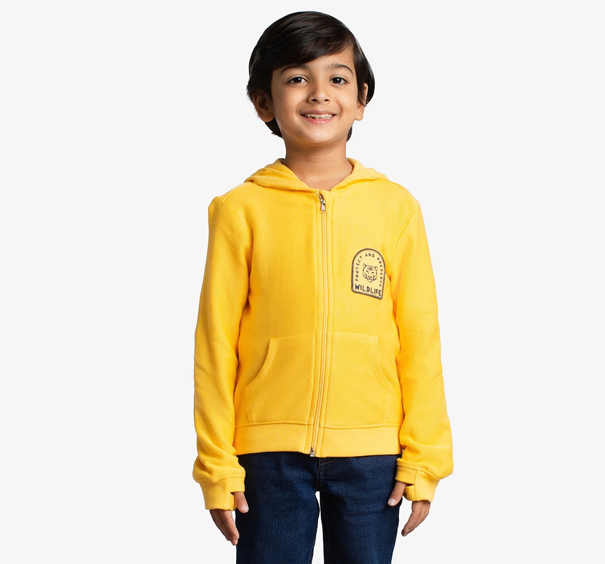 Boys Printed Hooded Jacket