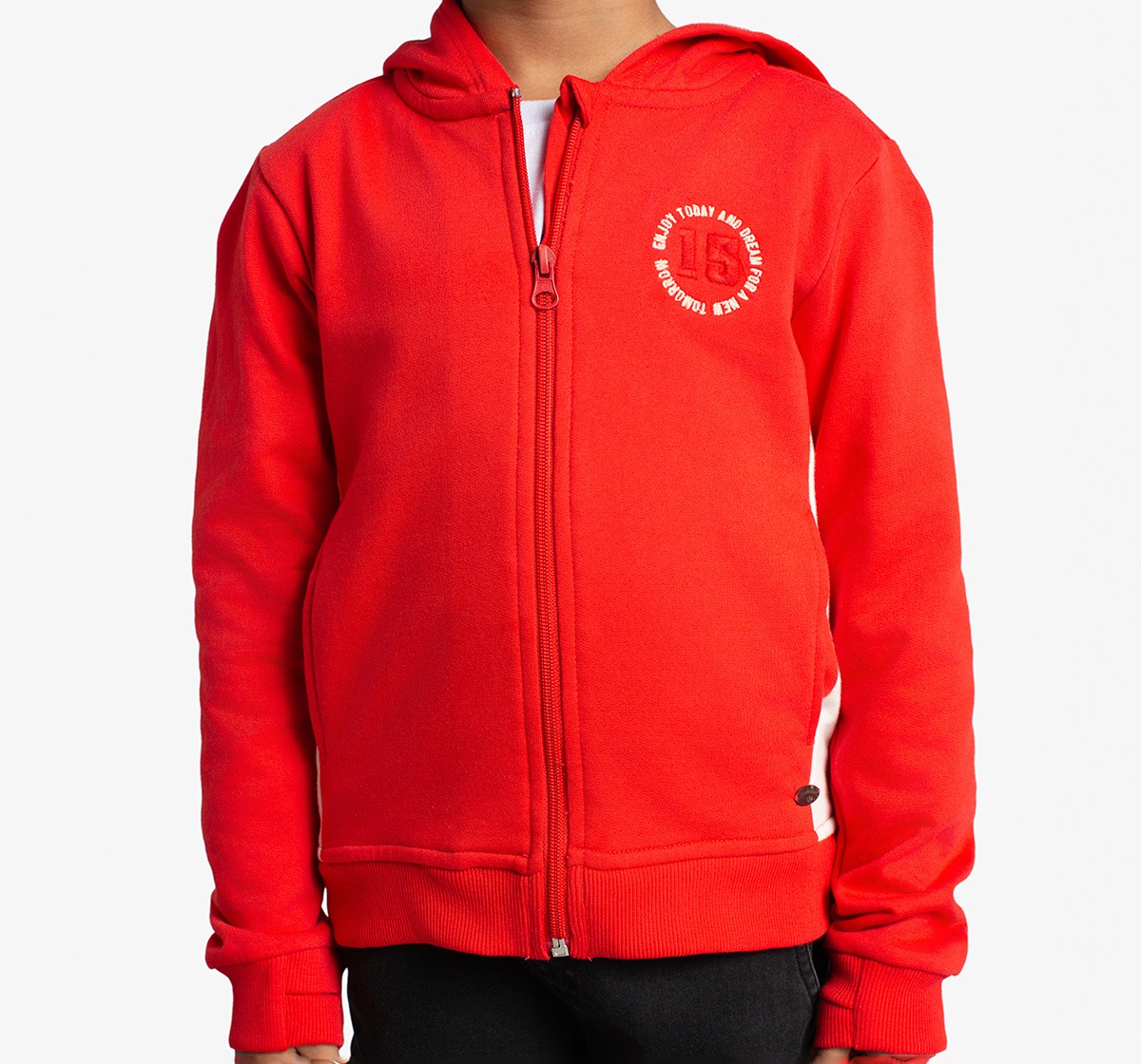 Boys Knit Printed Hooded Jacket