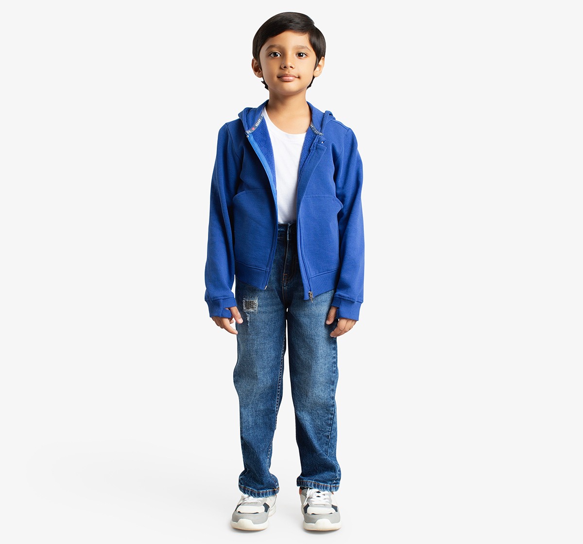 Boys Back Printed Hooded Jacket