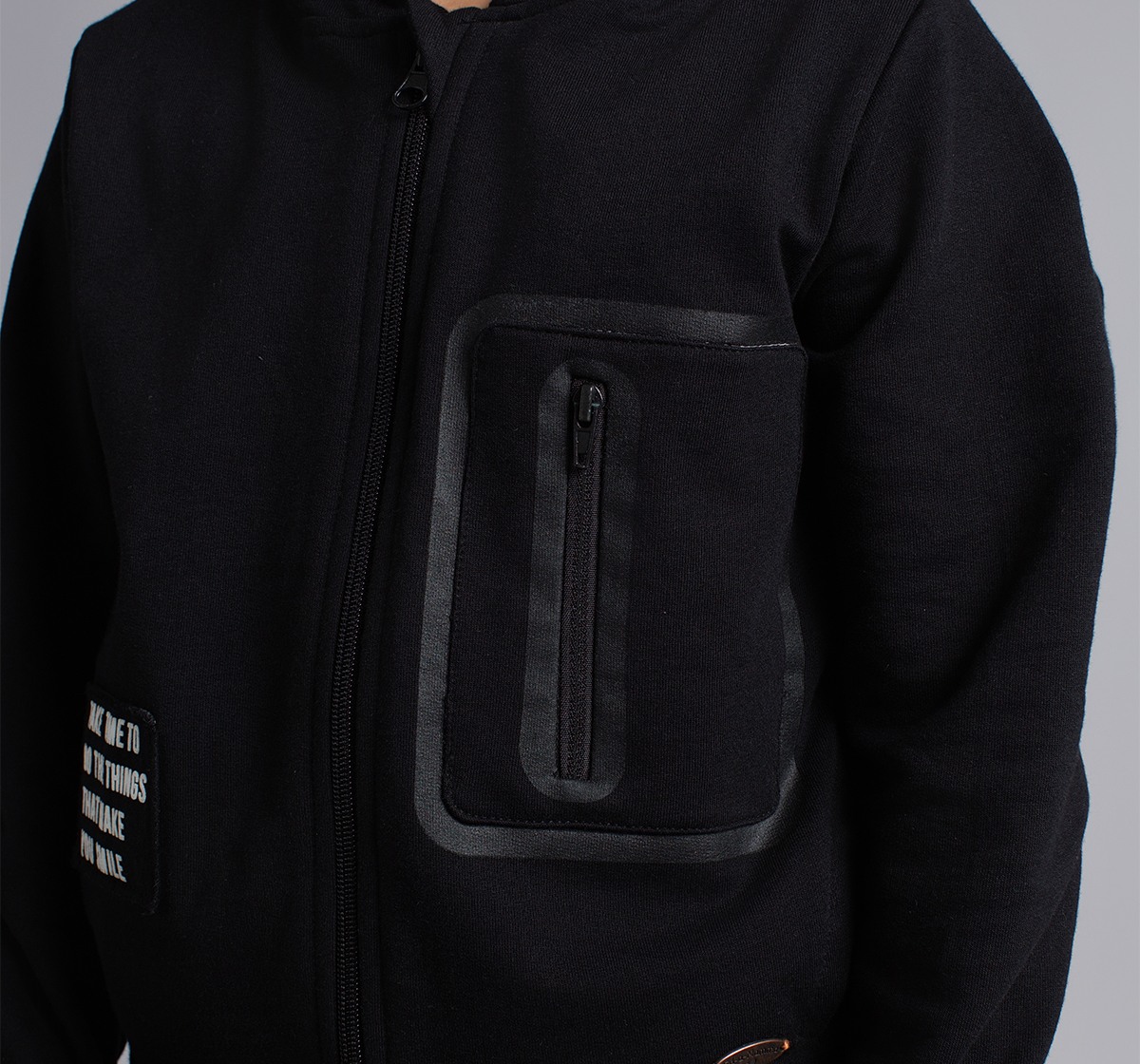 Boys Printed Knit Hooded Jacket