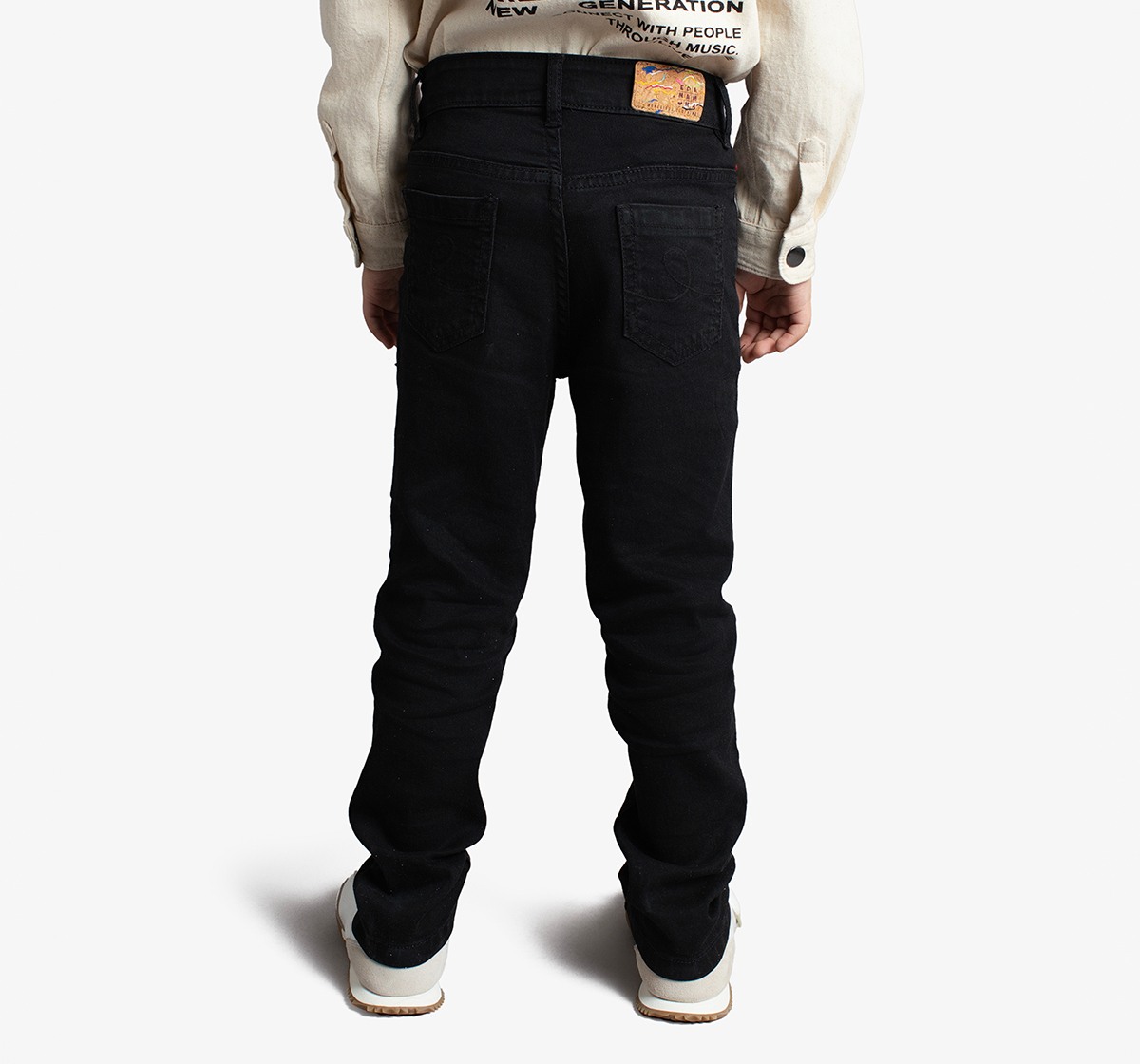 Ed-A-Mamma Boys Washed Straight Fit Denim - Black