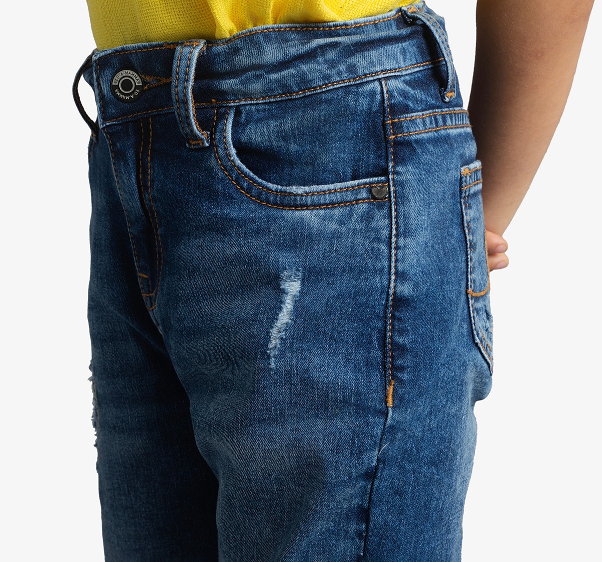 Boys  Indigo Denim With Ripping