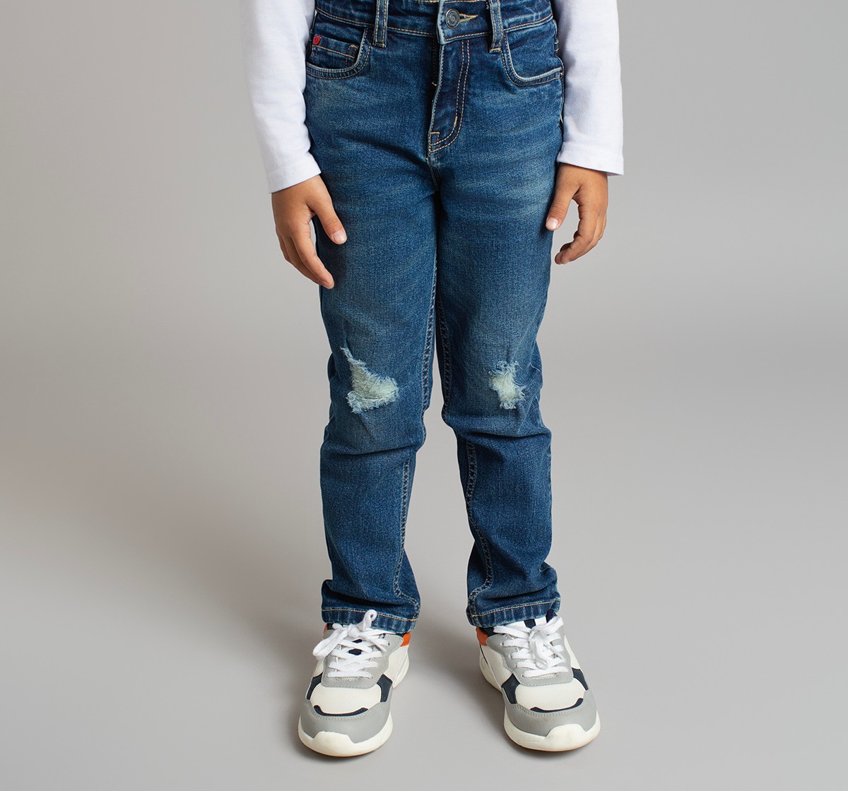 Boys  Indigo Denim With Ripping