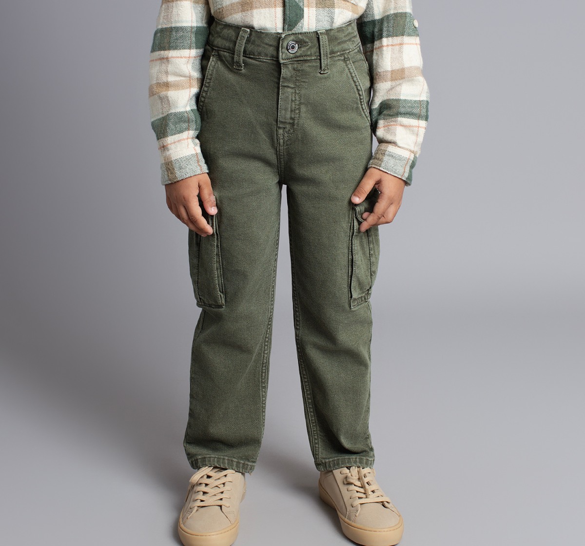 Boys Cargo Styled Colored Denim