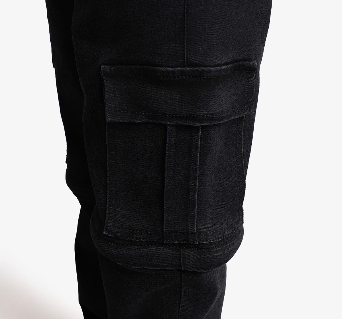 Ed-A-Mamma Boys Cargo Style Denim Jeans - Black