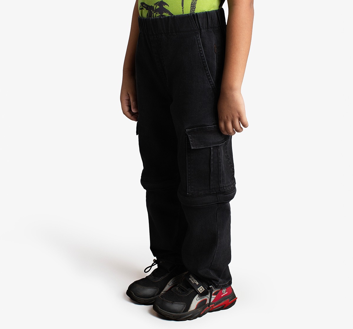 Ed-A-Mamma Boys Cargo Style Denim Jeans - Black