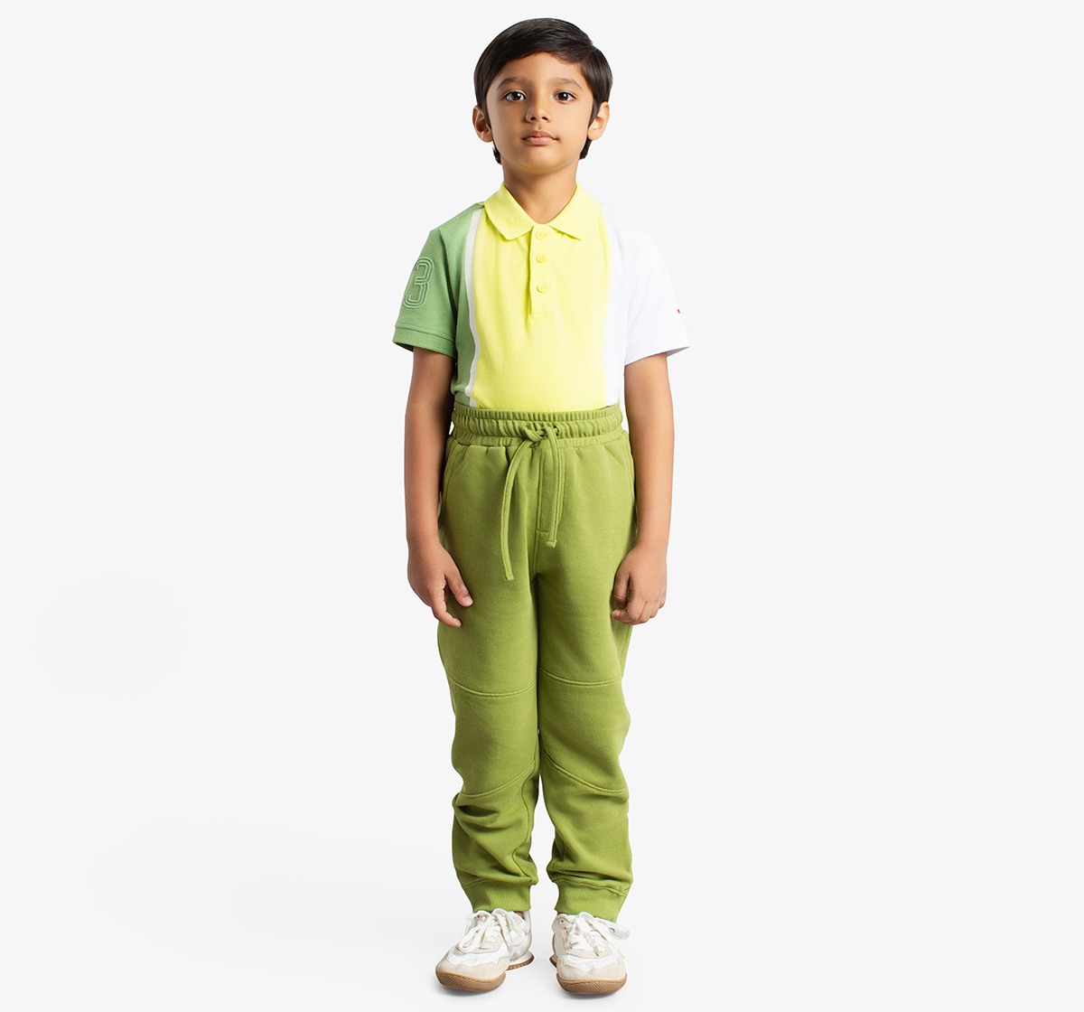 Ed-A-Mamma Boys Back Printed Applique Jogger - Olive
