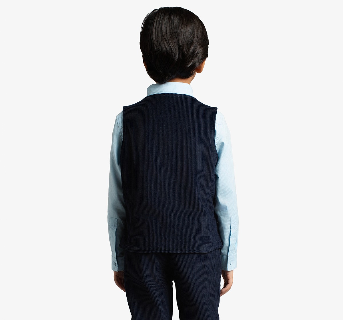 Ed-A-Mamma Boys Sustainable Shirt, Pant And Waist Coat Partywear Set - Navy