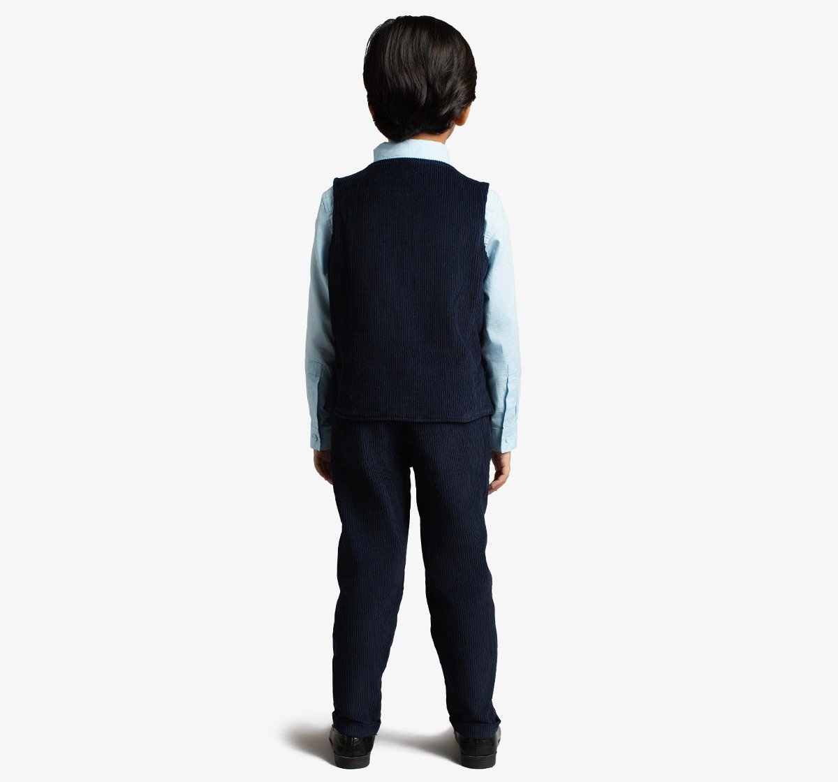 Ed-A-Mamma Boys Sustainable Shirt, Pant And Waist Coat Partywear Set - Navy