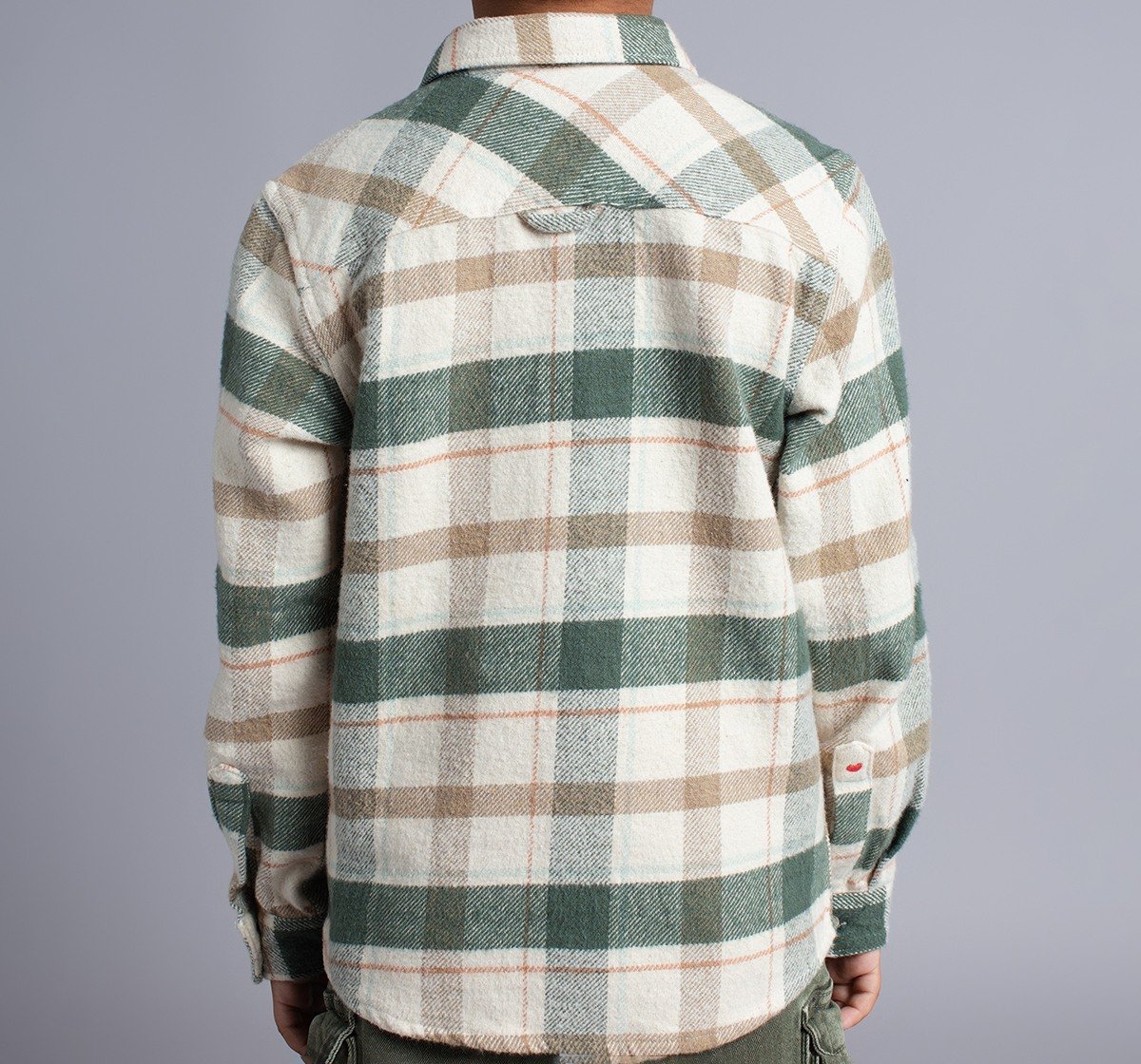 Ed-A-Mamma Boys Full Sleeves Checks Shirt - Green