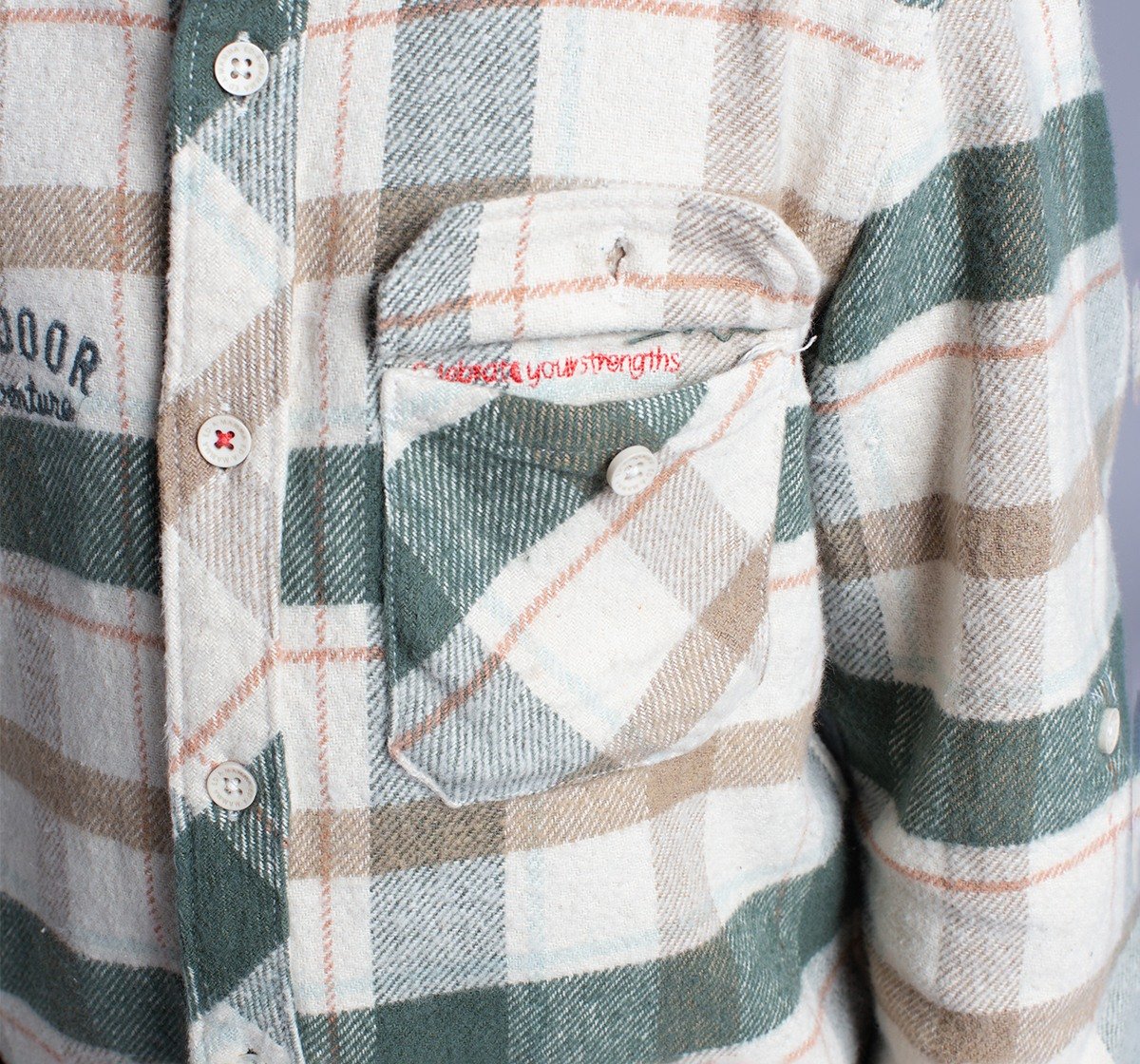 Ed-A-Mamma Boys Full Sleeves Checks Shirt - Green