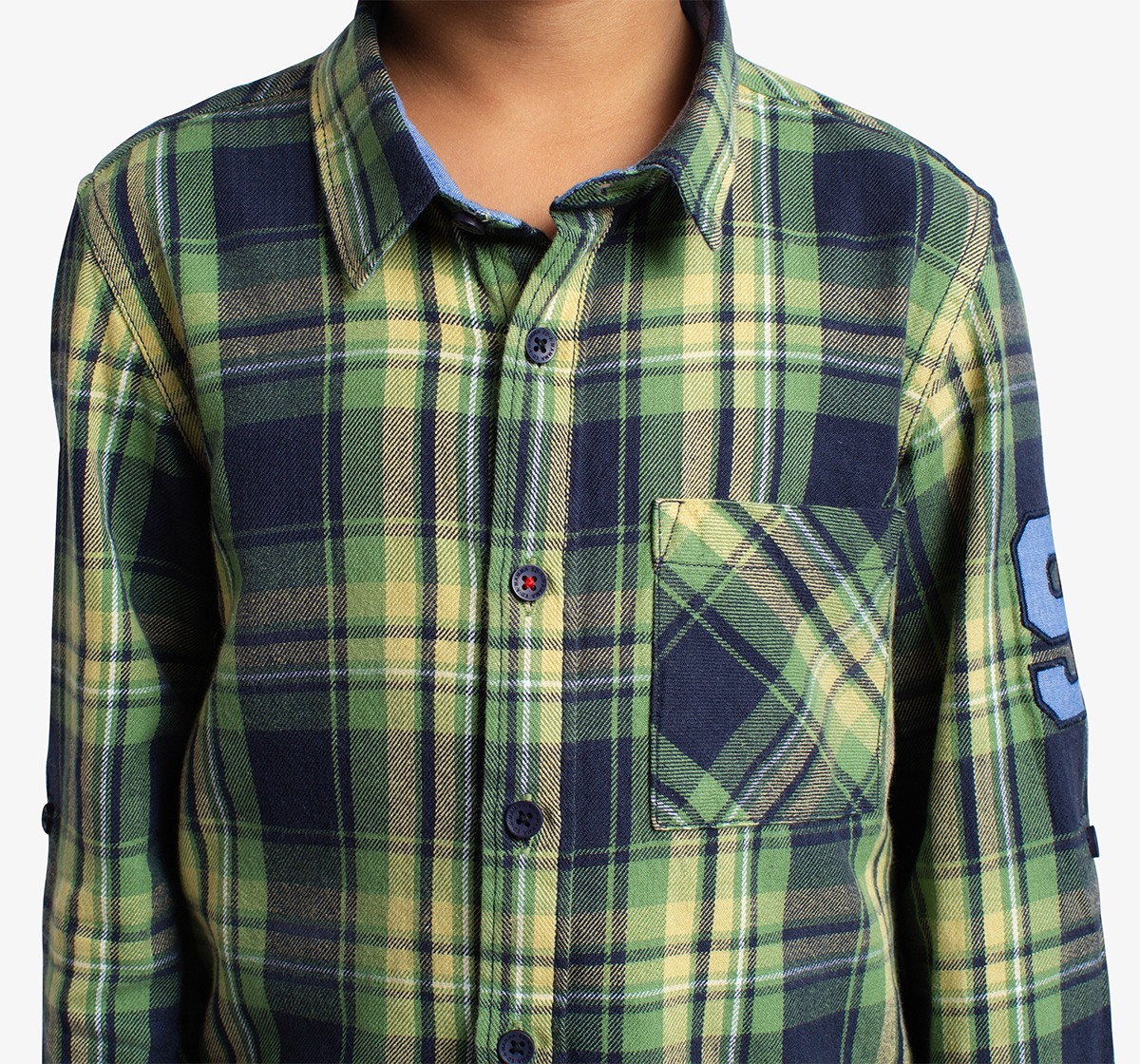 Boys Full Sleeves Checked Shirt