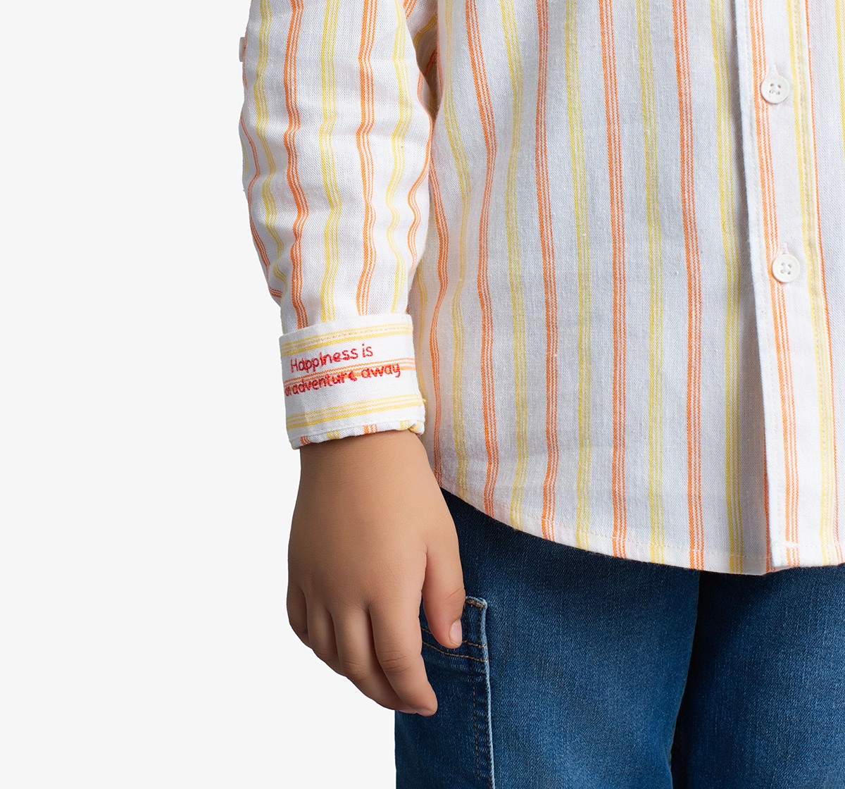 Boys Full Sleeves Striped Shirt