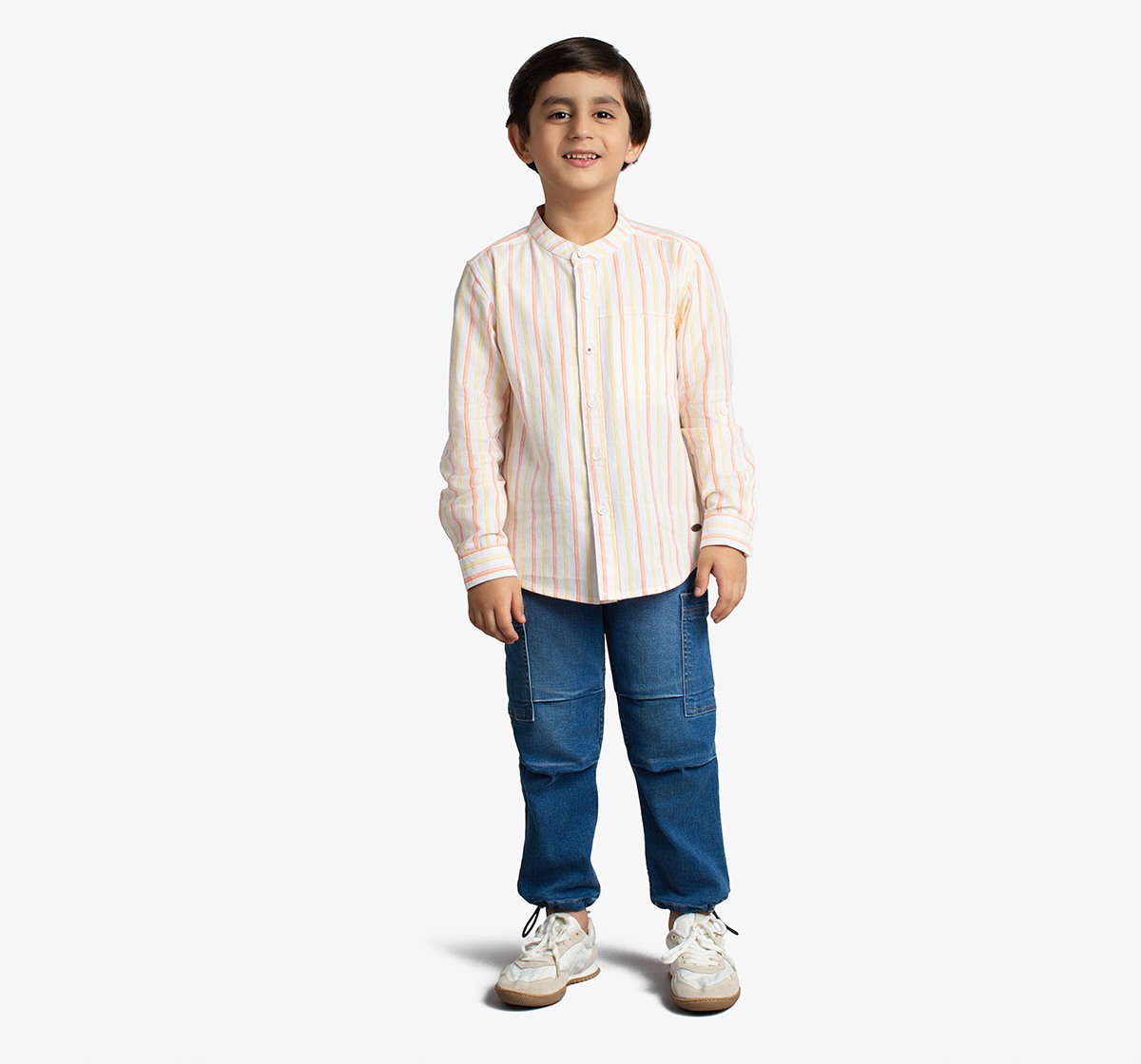 Boys Full Sleeves Striped Shirt