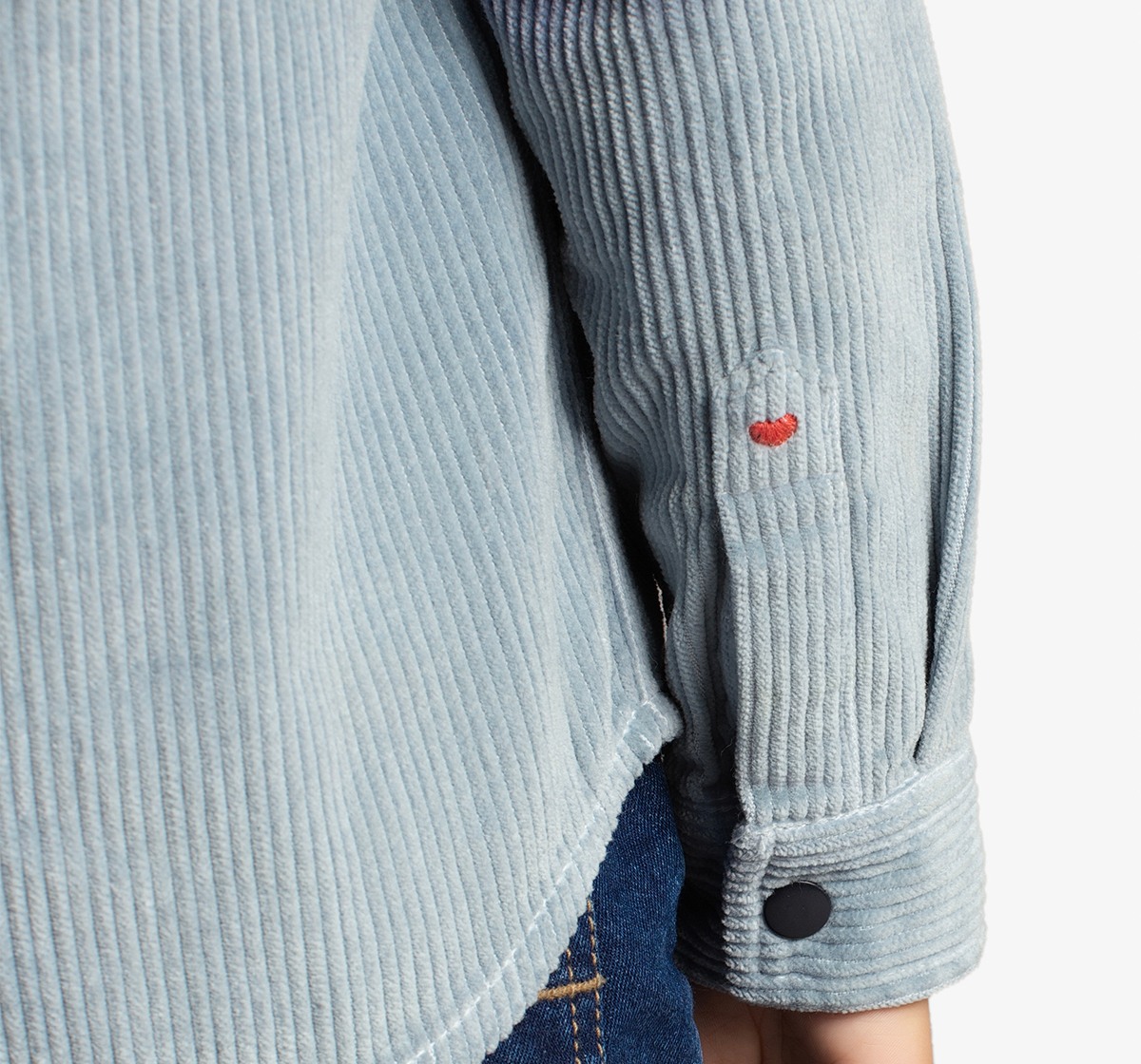 Ed-A-Mamma Boys Corduroy Full Sleeves Shirt - Indigo