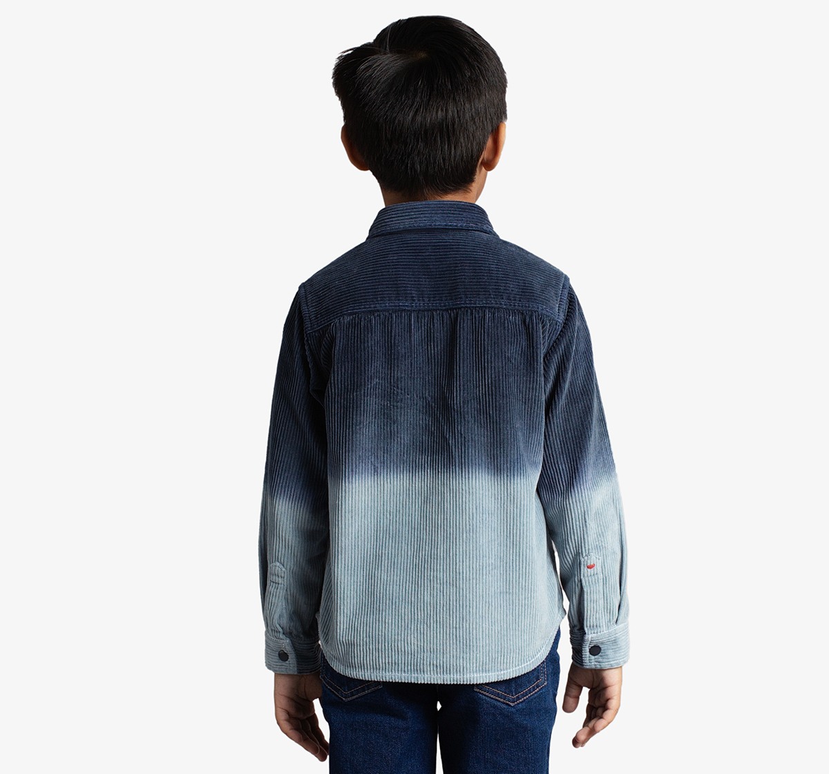 Ed-A-Mamma Boys Corduroy Full Sleeves Shirt - Indigo