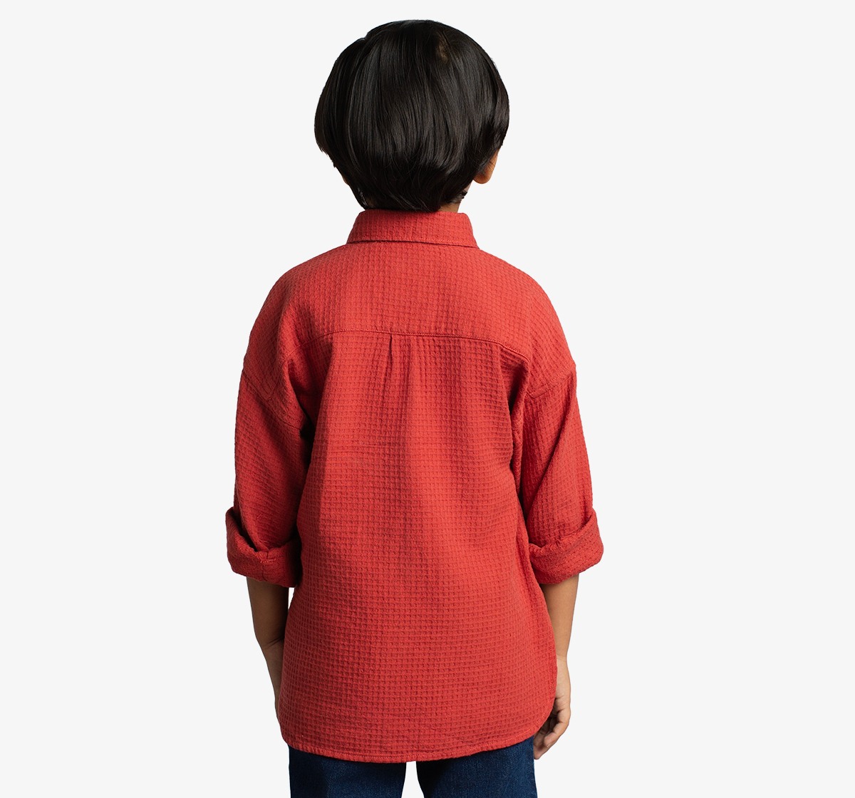 Boys Waffle Full Sleeves Shirt
