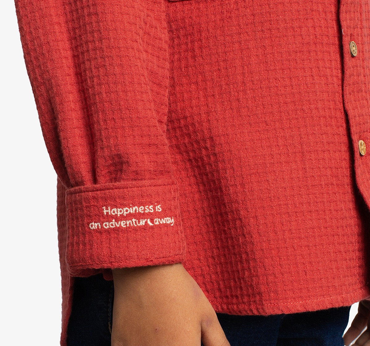Boys Waffle Full Sleeves Shirt
