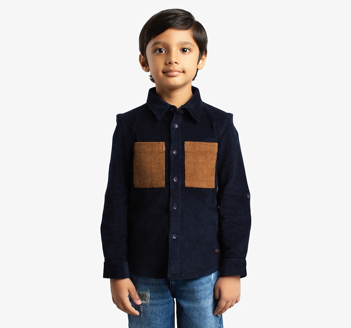 Boys Corduroy Full Sleeves Shirt