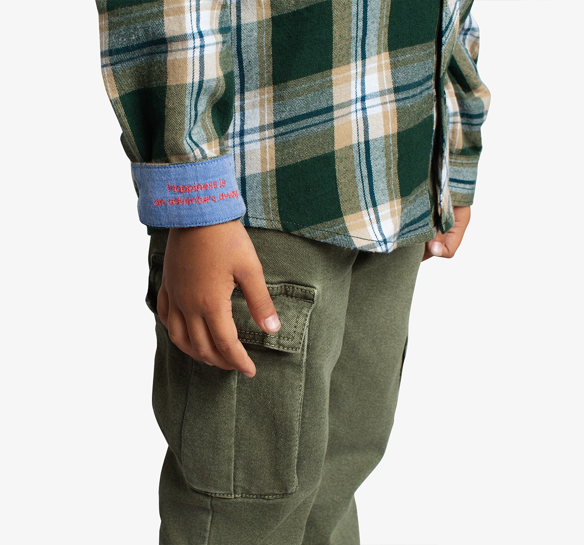 Boys Checked Shirt With Applique
