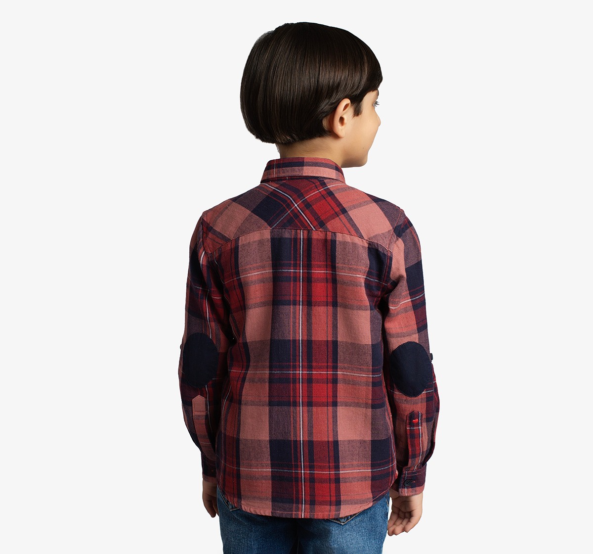 Boys Checked Shirt With Embroidery