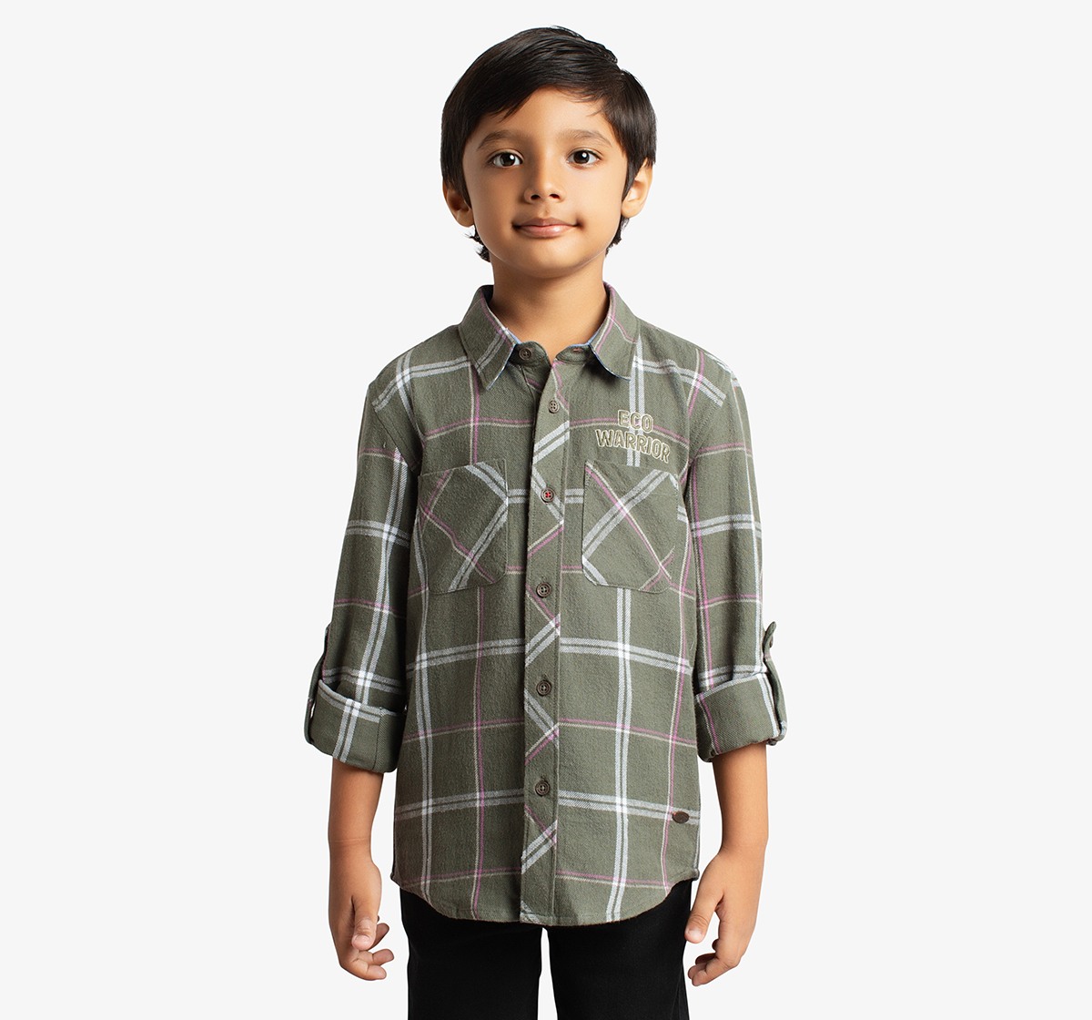 Boys Full Sleeves Checked Shirt