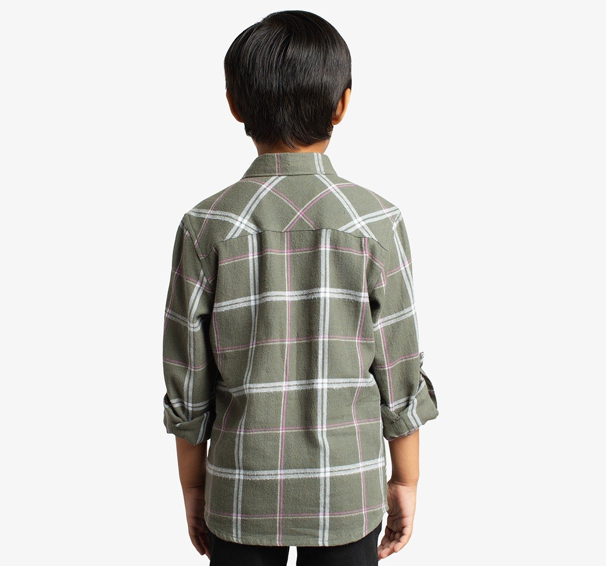 Boys Full Sleeves Checked Shirt