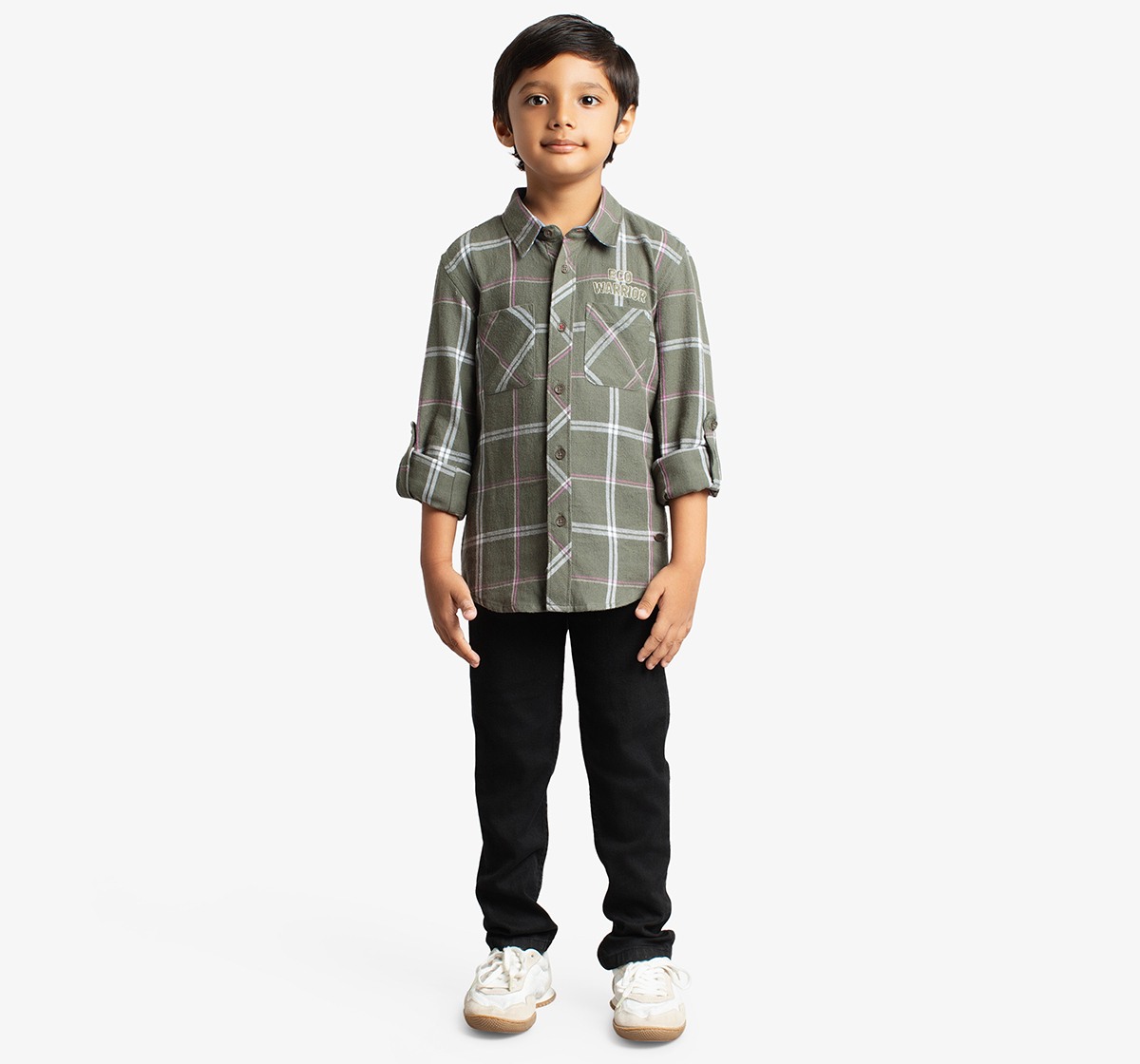 Boys Full Sleeves Checked Shirt