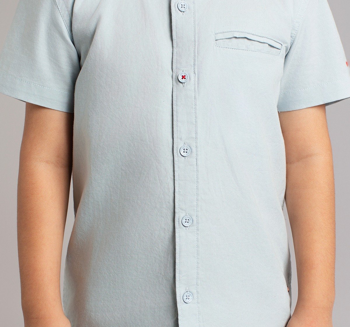 Boys Welt Pocket Half Sleeves Shirt