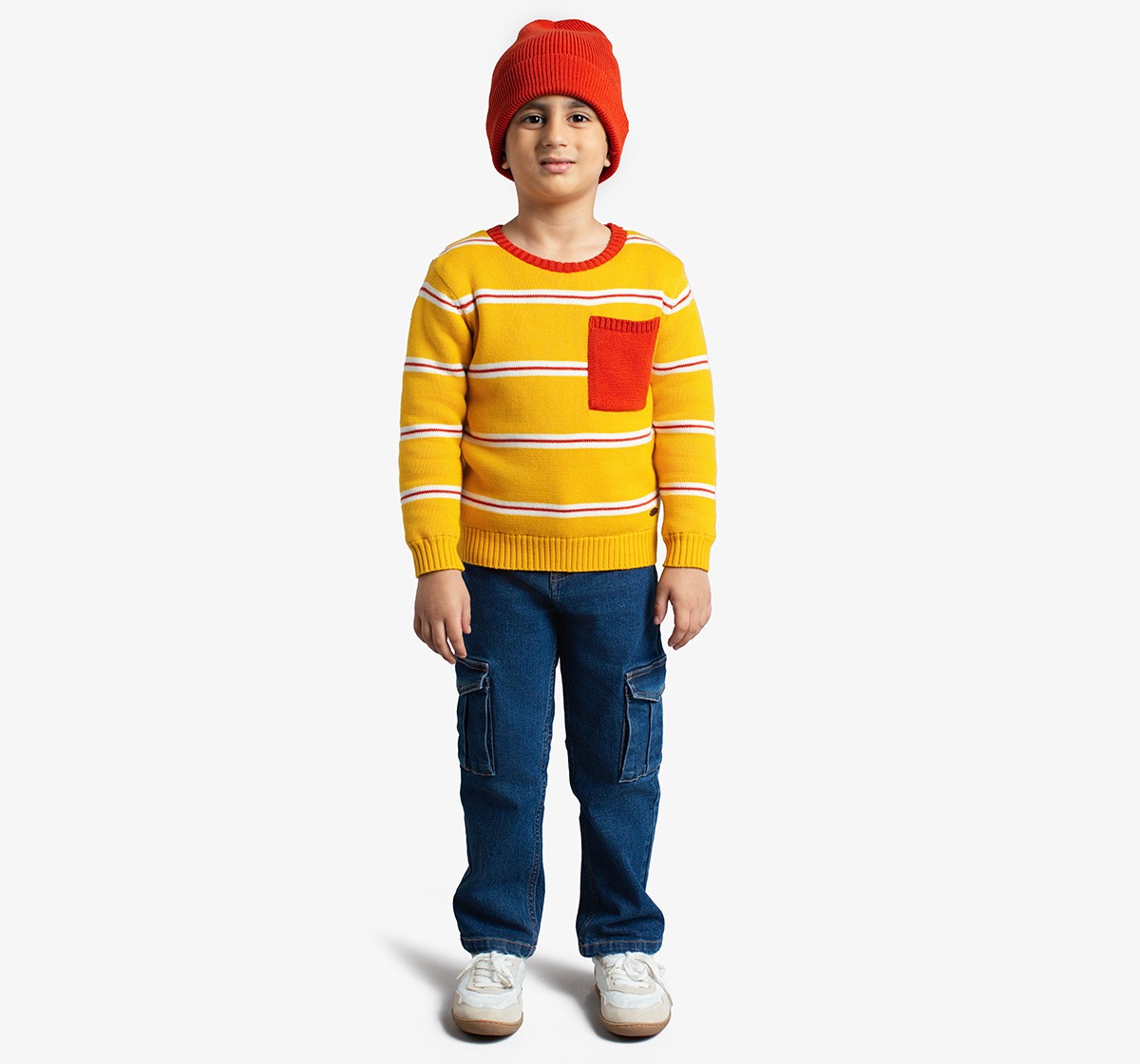 Boys Striper Sweatshirt With Binnie