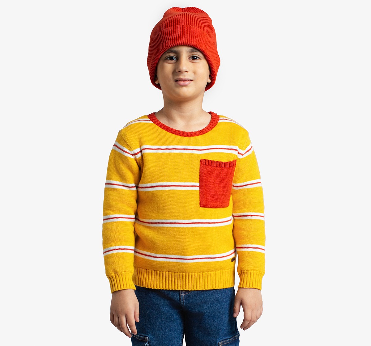 Boys Striper Sweatshirt With Binnie