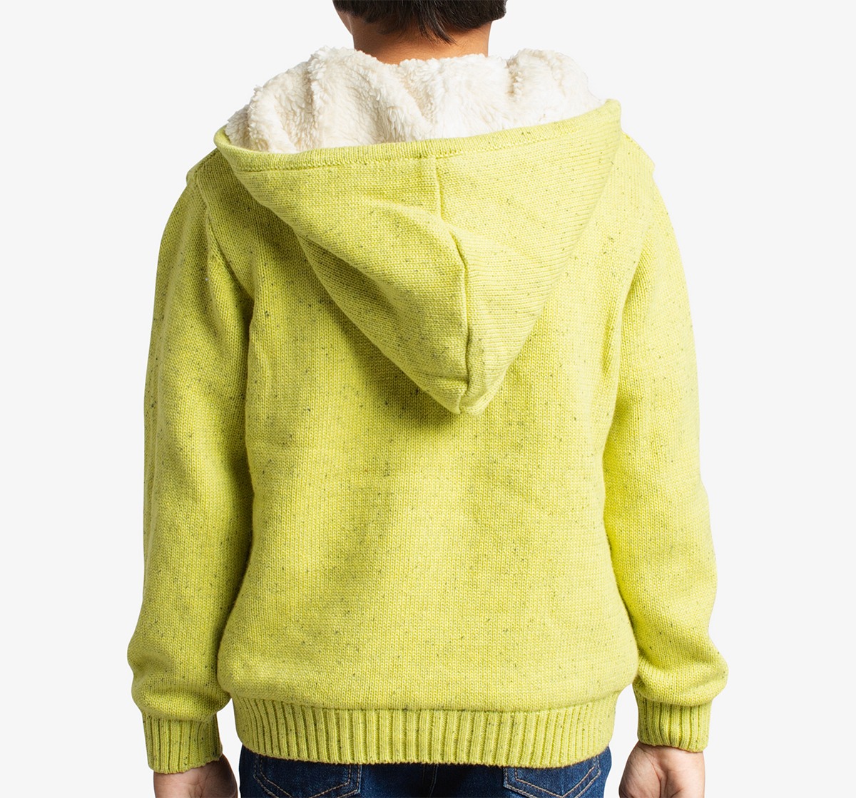 Boys Cable Knit Sweater With Hoodie