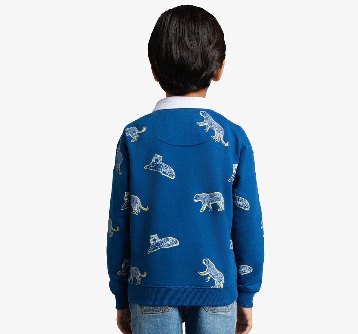 Boys Aop Sweatshirt With Collar